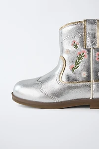 METALLIC EMBROIDERED BOOTS