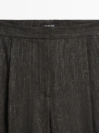 Darted flecked trousers