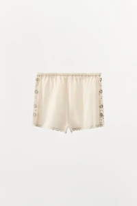 LIMITED EDITION BEADED EMBROIDERED SHORTS