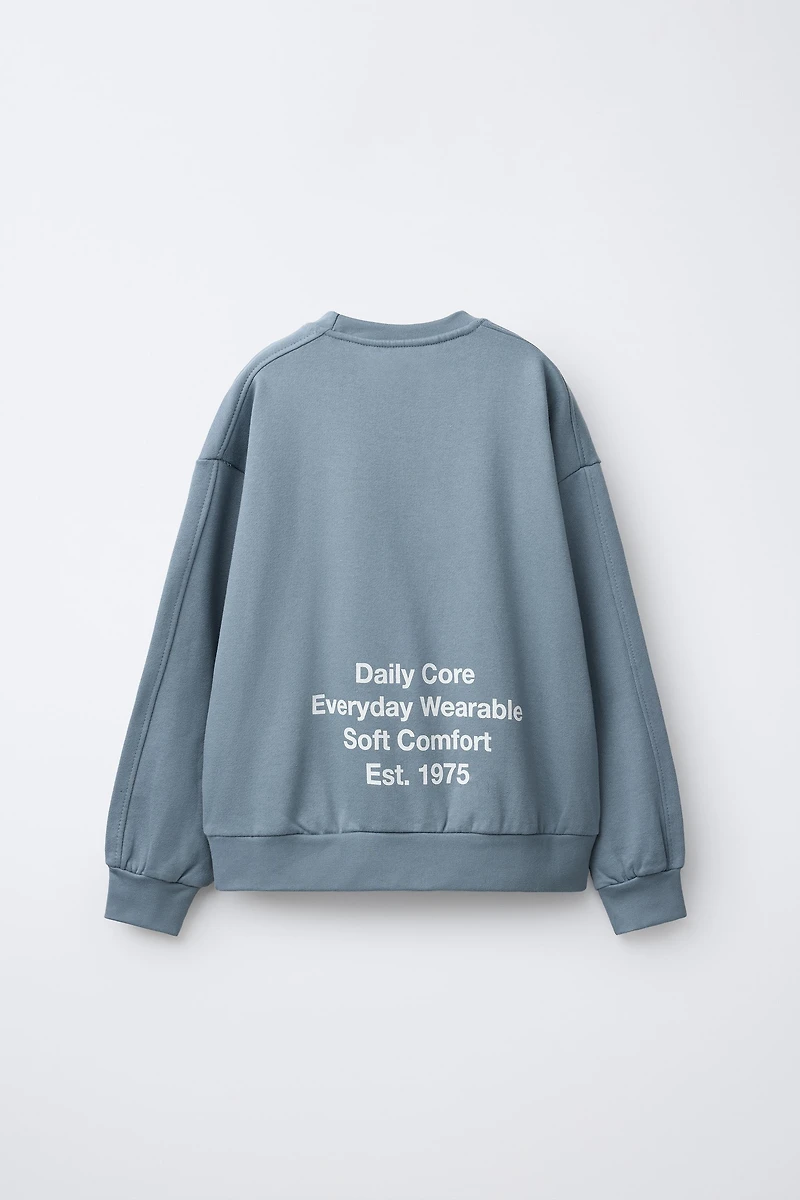 TEXT JOGGING SWEATSHIRT