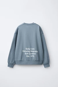 TEXT JOGGING SWEATSHIRT