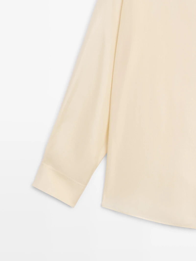 Silk shirt with button detail