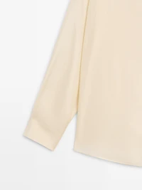 Silk shirt with button detail