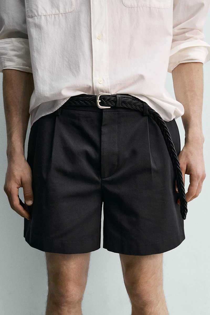 AARON LEVINE X ZARA PLEATED SHORTS