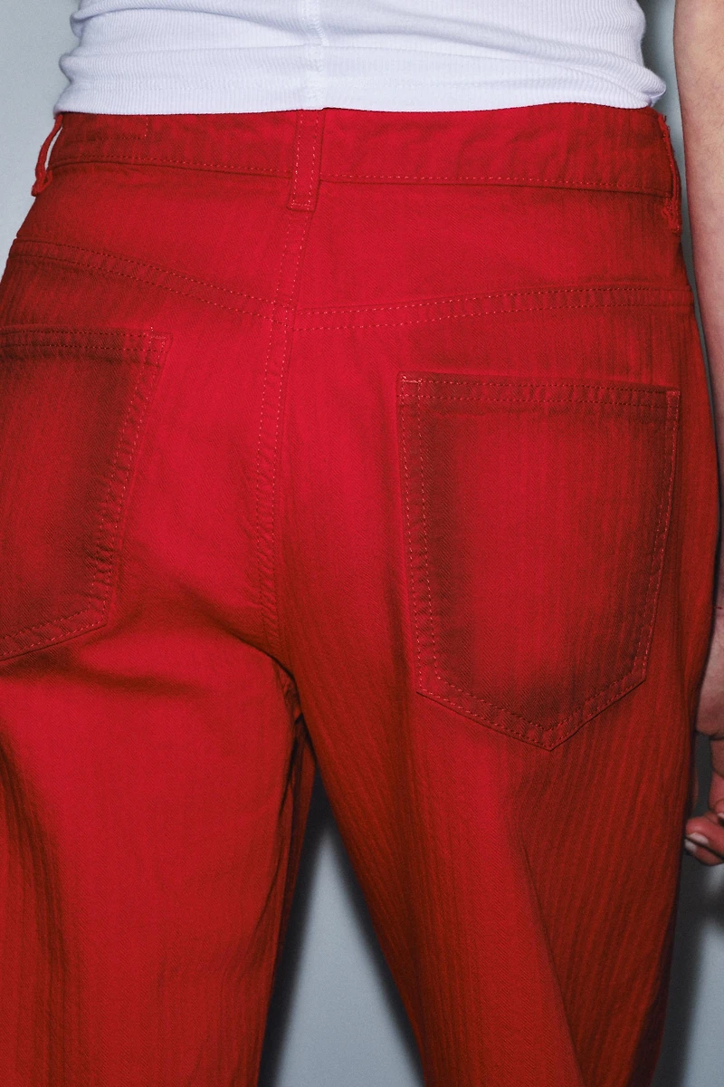 ZW COLLECTION LOW RISE WIDE LEG JEANS