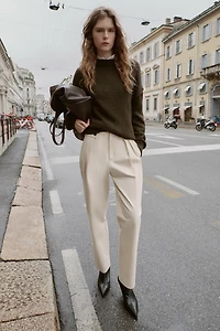 TAPERED PANTS WITH WAIST BUTTONS