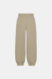 WASHED EFFECT FLEECE JOGGER PANTS