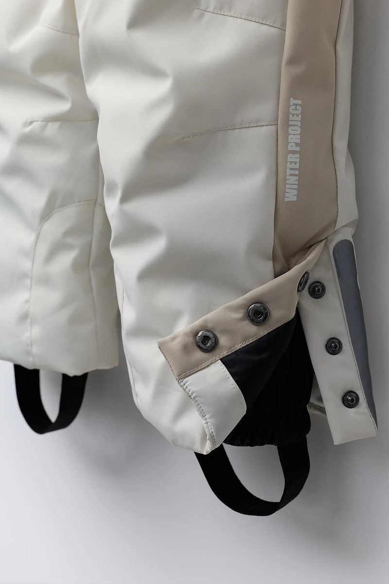 COLOR BLOCK WATER-RESISTANT AND WINDPROOF OVERALLS