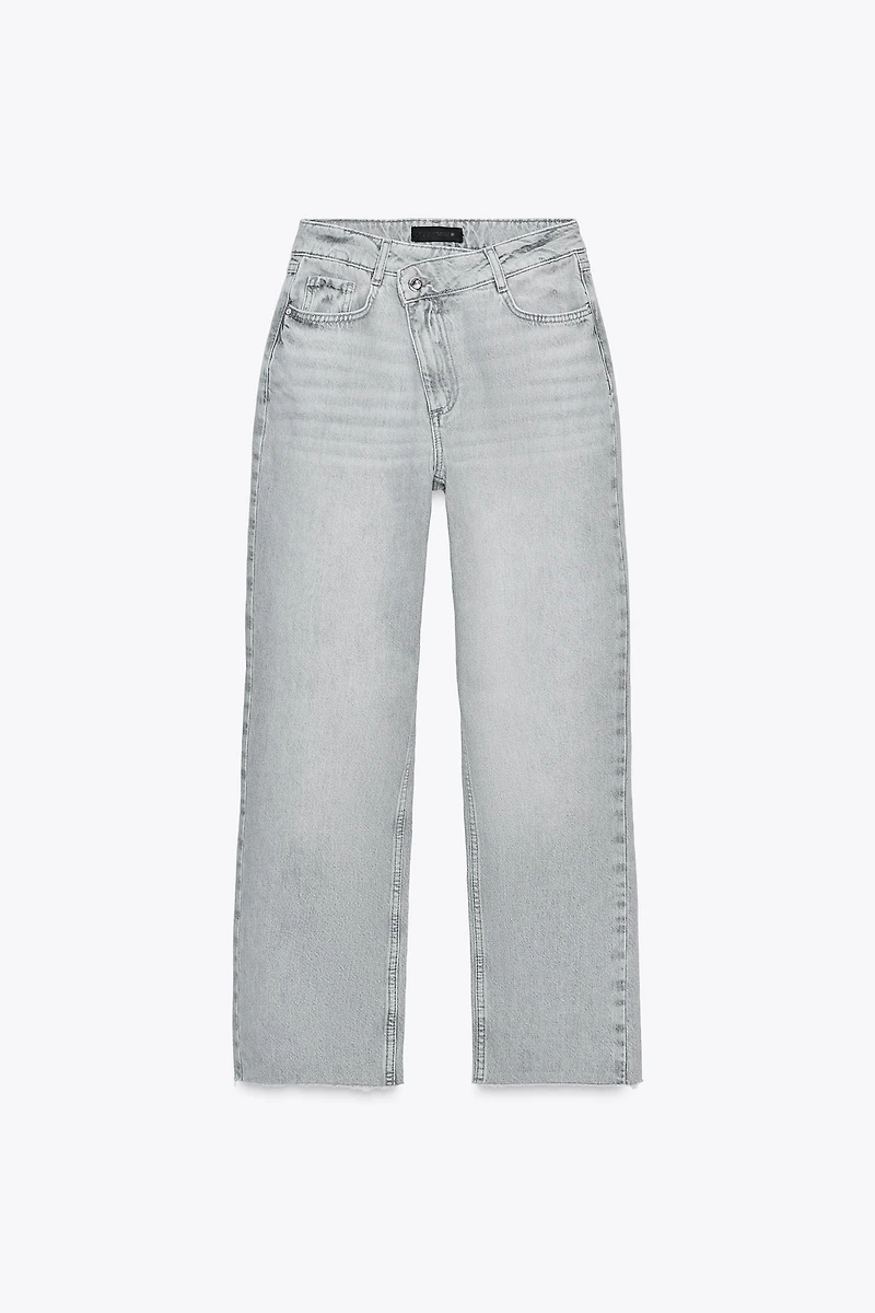 Z.09 STRAIGHT ANKLE HIGH WAIST CROSSOVER JEANS