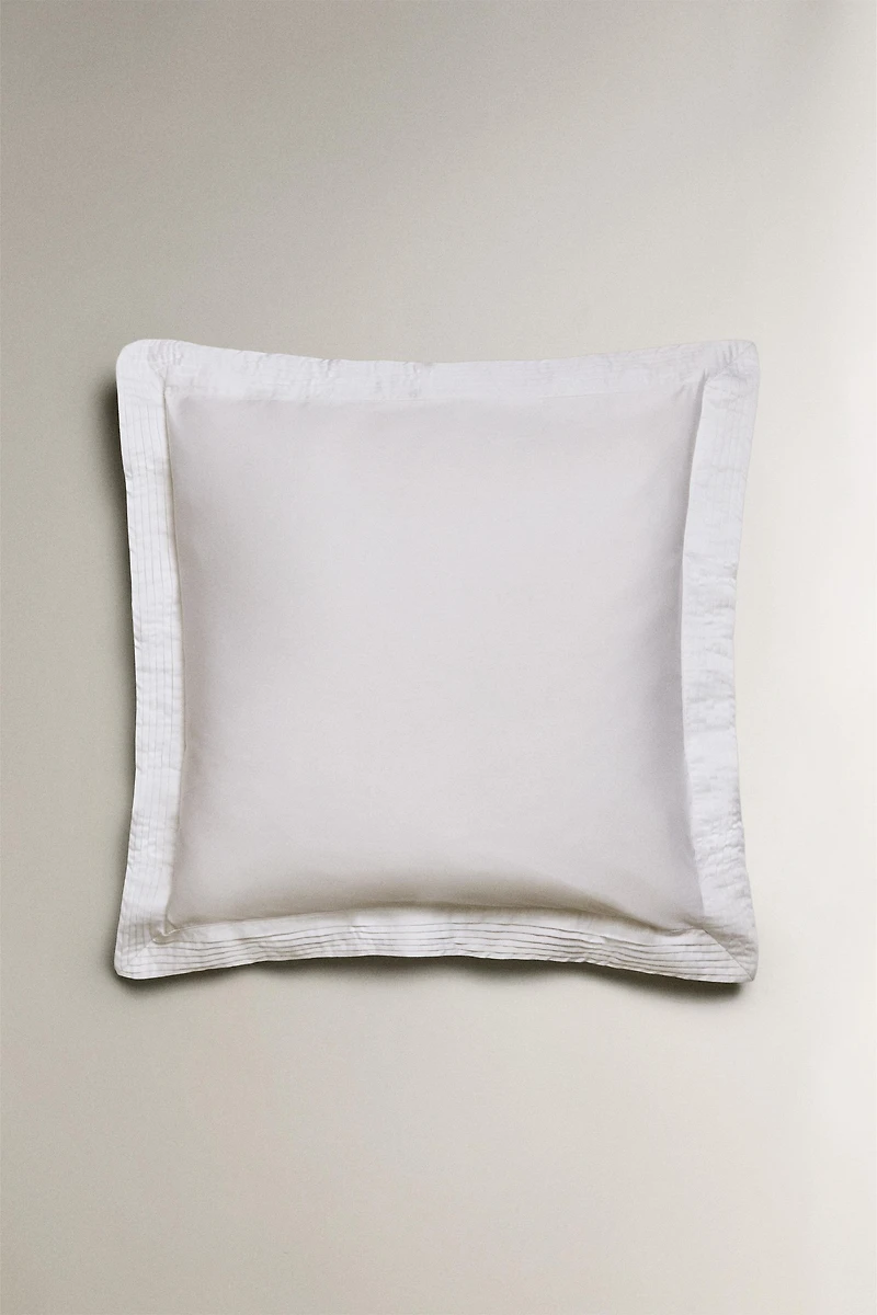 PLEATED COTTON SATEEN PILLOWCASE (400 THREAD COUNT)