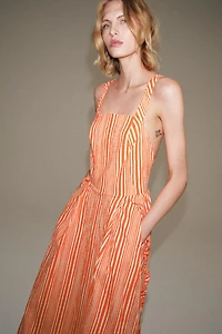ZW COLLECTION STRIPED MIDI DRESS