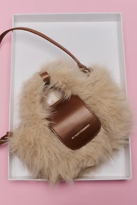 FAUX FUR CROSSBODY BAG