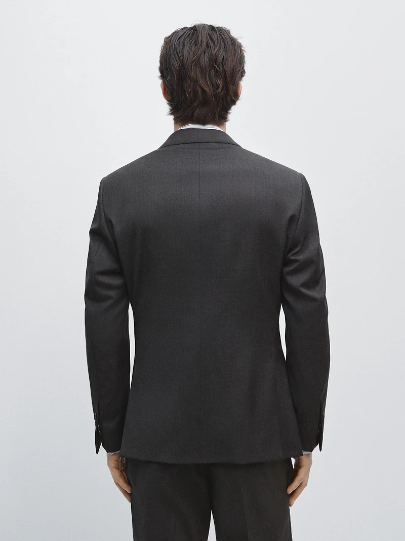 100% cool wool suit blazer