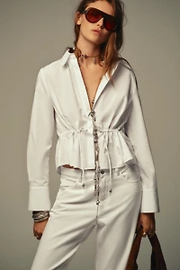 POPLIN TOPSTITCH SHIRT