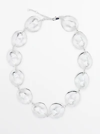 Necklace with glass pieces