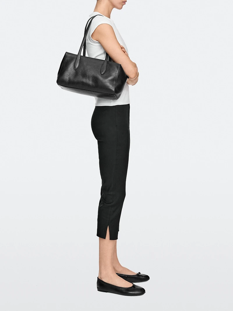 Nappa leather west satchel bag