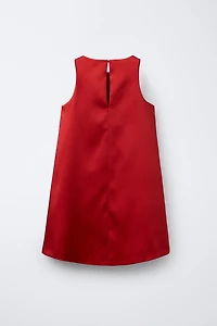 SATIN DRESS WITH BOWS