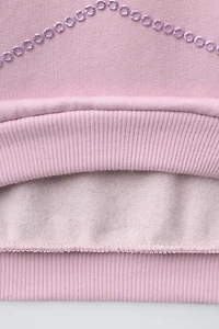 RAISED SHINY STAR SWEATSHIRT