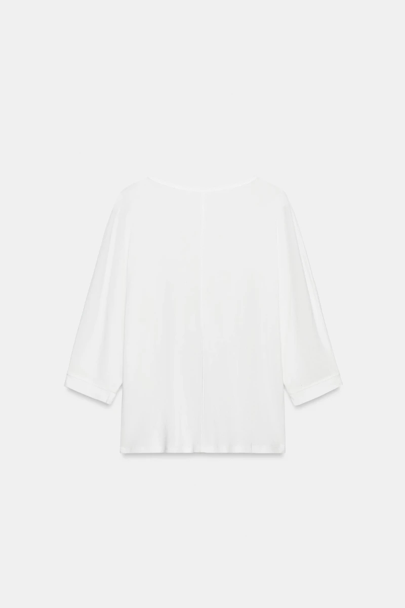 T-SHIRT COL TUNISIEN EN COTON