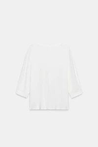 T-SHIRT COL TUNISIEN EN COTON