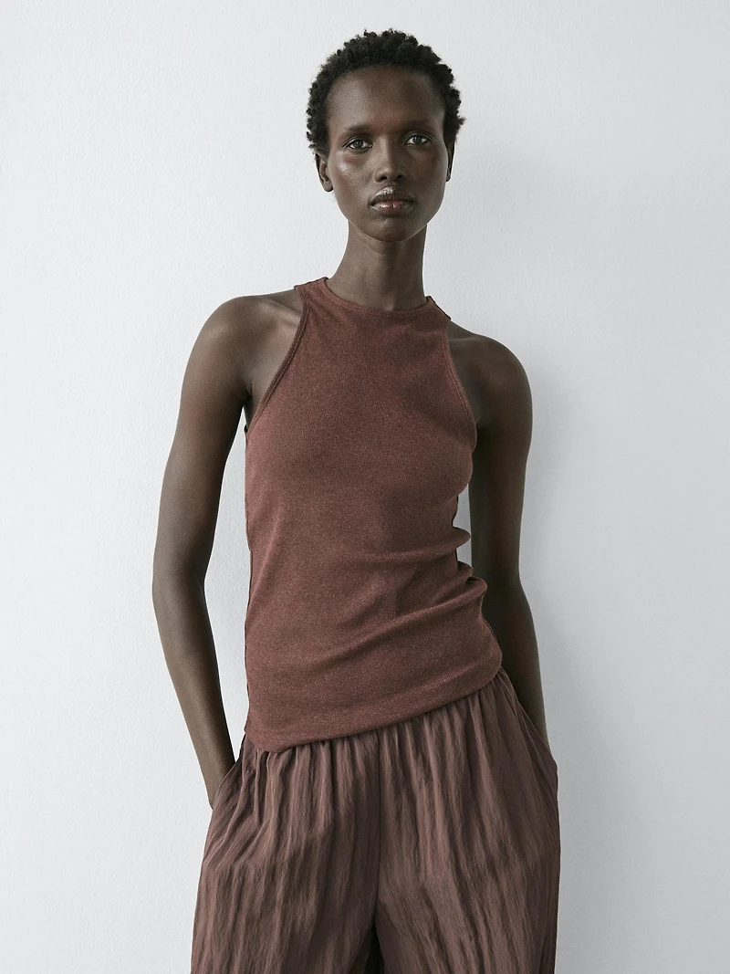 Lightweight 100% cotton knit top