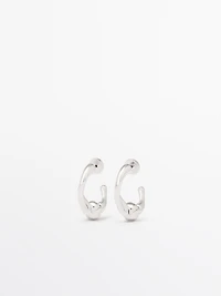Ball hoop earrings