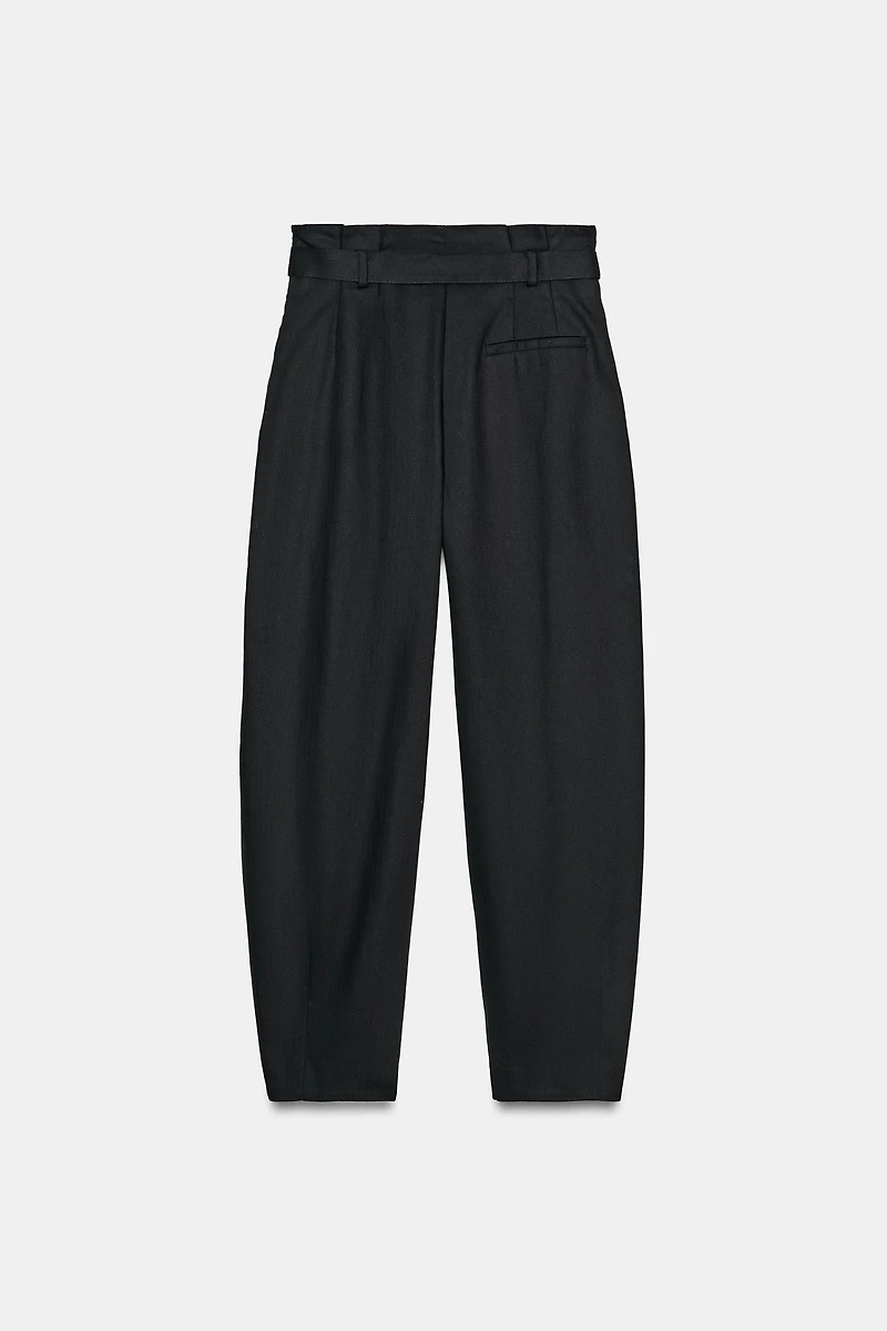 PANTALON PAPERBAG AVEC CEINTURE