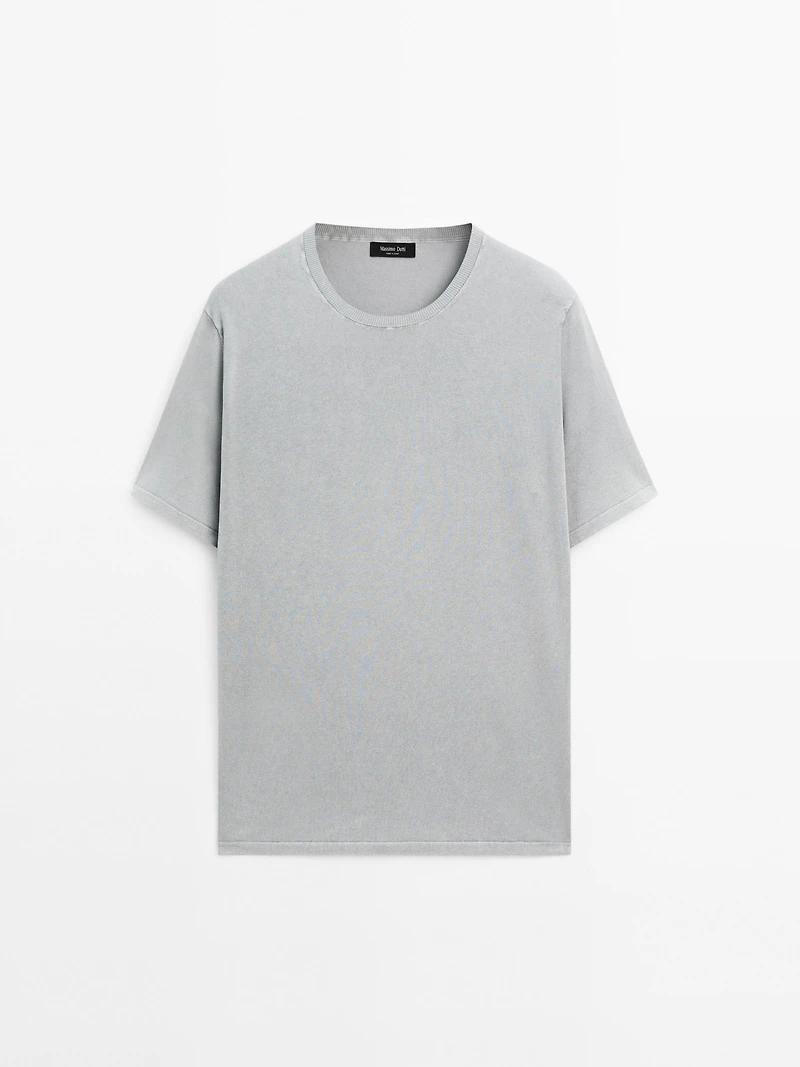 Cotton blend knit T-shirt