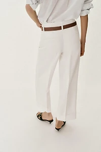 PANTALON AVEC REVERS ET CEINTURE
