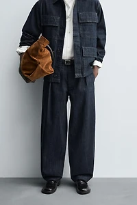 BARREL FIT DENIM CHINO PANTS