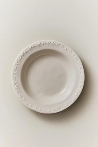 ASSIETTE CREUSE FAÏENCE BORD RELIEF