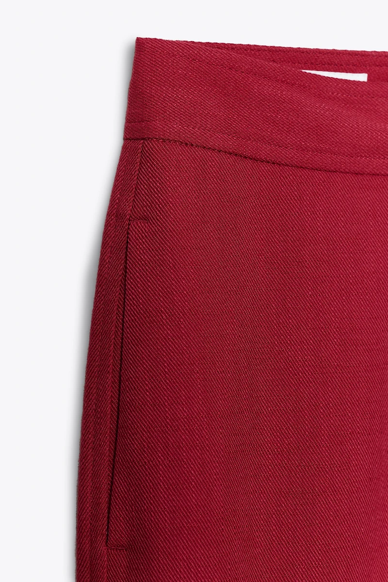 HIGH-WAISTED STRAIGHT LEG PANTS