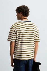 T-SHIRT JACQUARD RAYURES