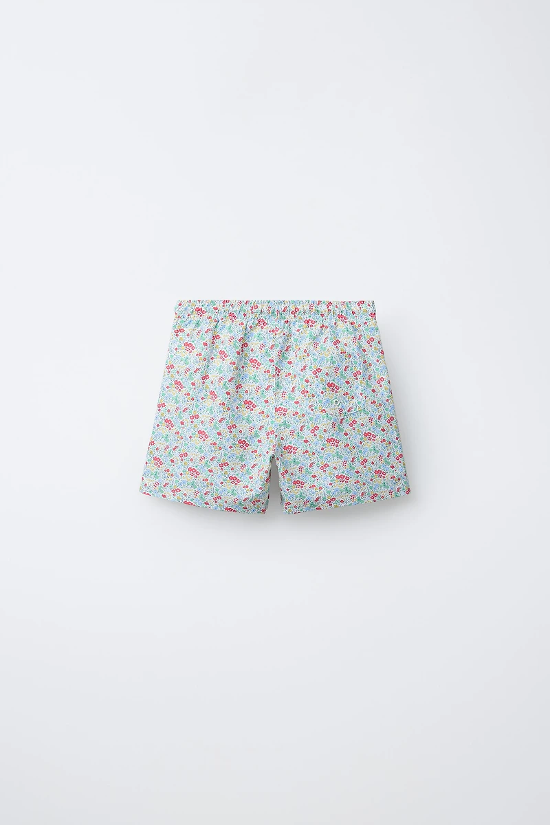 6-14 YEARS/ FLORAL SWIM SHORTS