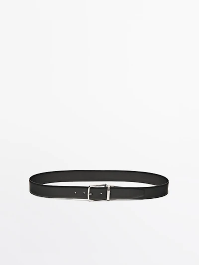 Reversible nappa leather belt
