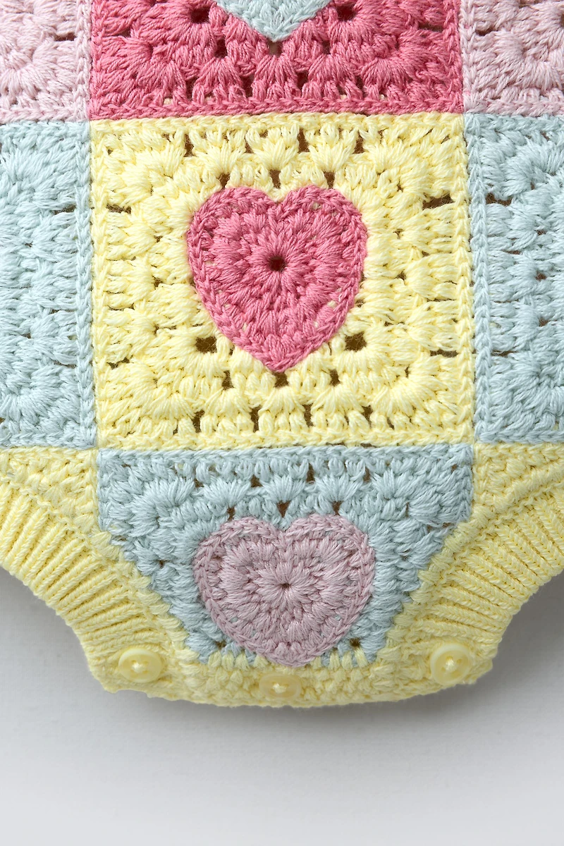 HEART KNIT ROMPER