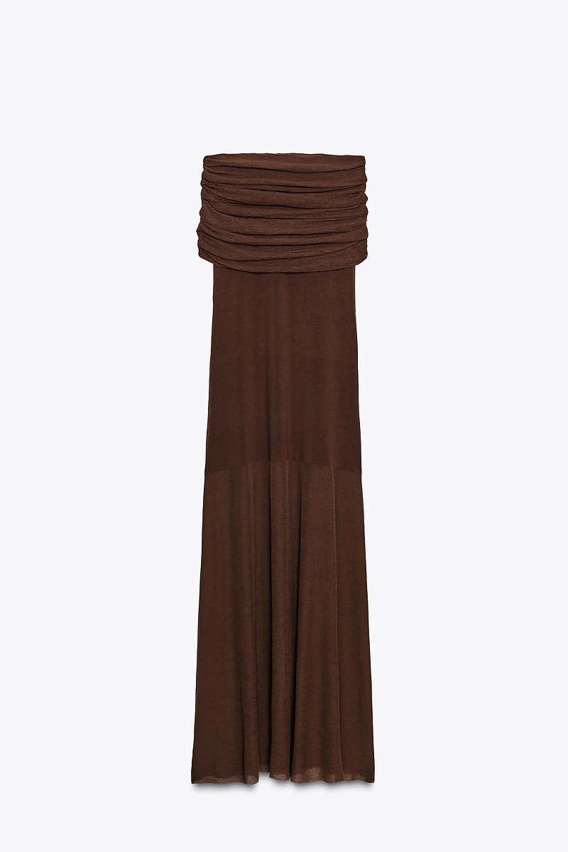 OFF-THE-SHOULDER KNIT DRESS