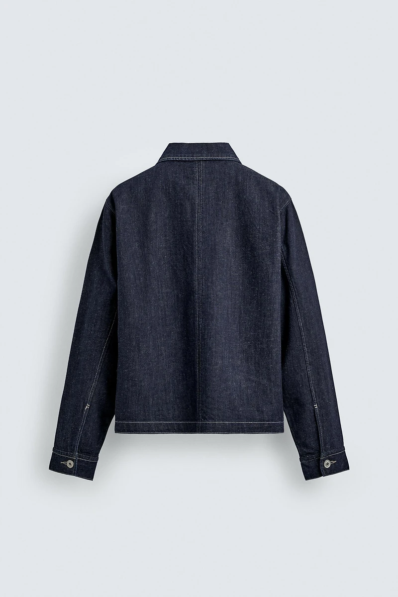 ZIP-UP DENIM OVERSHIRT