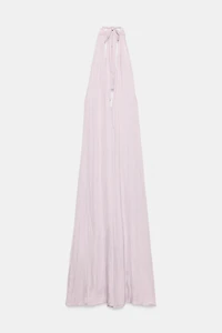 ROBE MIDI HALTER SATINÉE