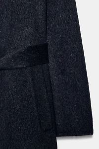 LONG WOOL COAT WITH BELT