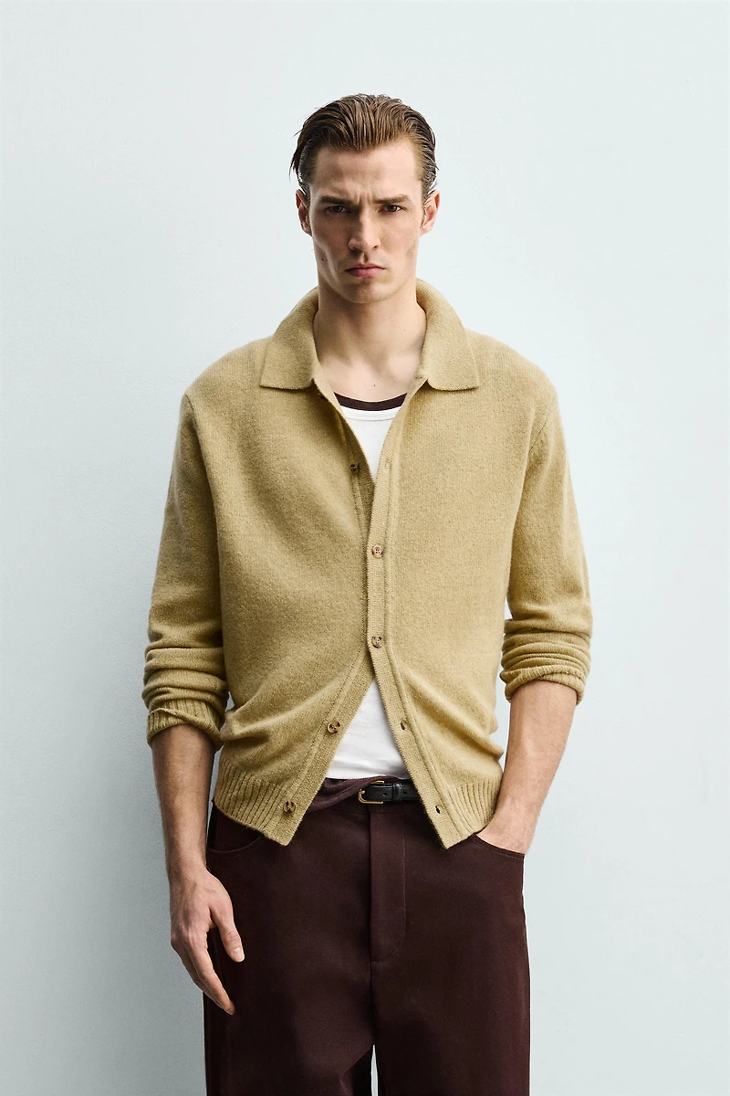 100% WOOL CARDIGAN