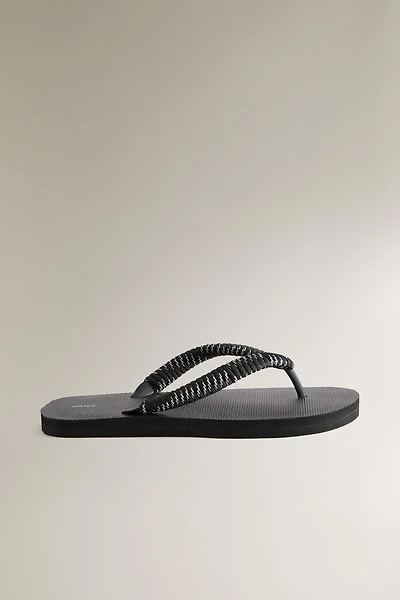 TOE-POST LACE-UP SANDALS