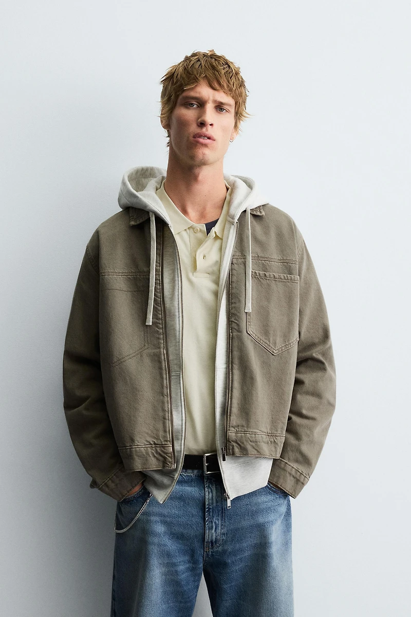 SURCHEMISE EN DENIM ZIPPÉE