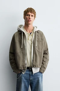 SURCHEMISE EN DENIM ZIPPÉE