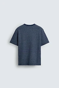 T-SHIRT JACQUARD À RAYURES