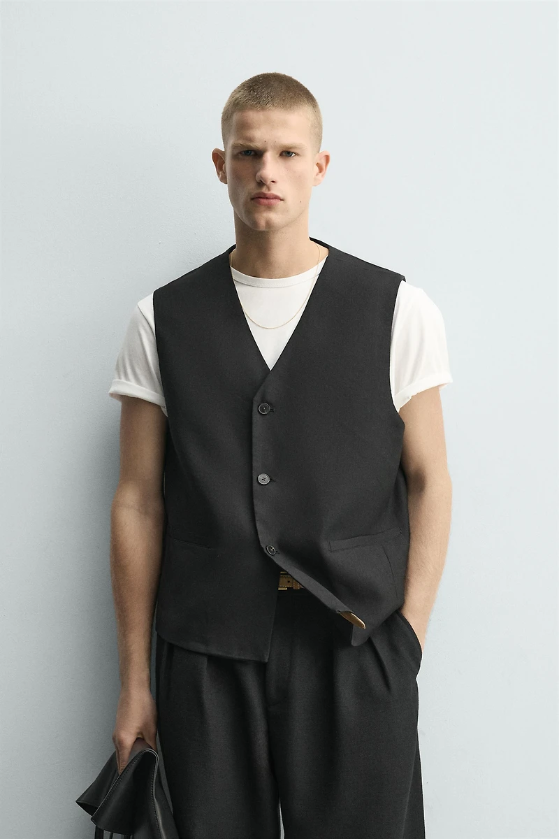 LINEN - WOOL VEST