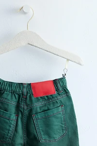 ZARA TIMELESS - CONTRAST STITCH STRAIGHT TWILL PANTS