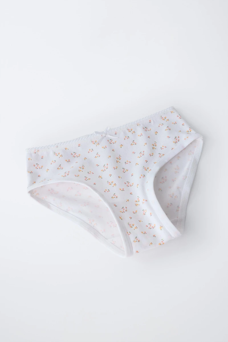 1 1/2-6 YEARS / SIX-PACK OF FLORAL UNDERWEAR