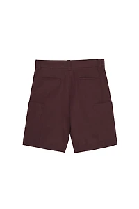 RELAXED FIT CARGO SHORTS WITH PLEATS