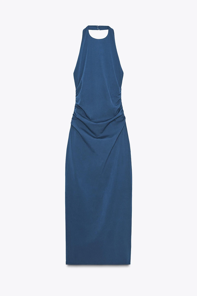 ROBE HALTER DRAPÉE
